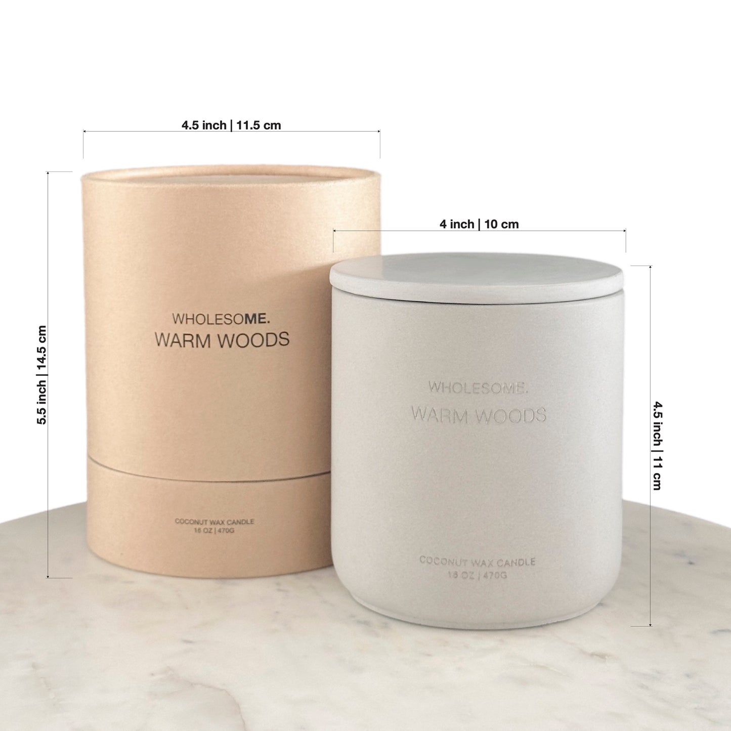 Warm Woods Scented Non Toxic Candles - 100% Natural Coconut Wax Candle