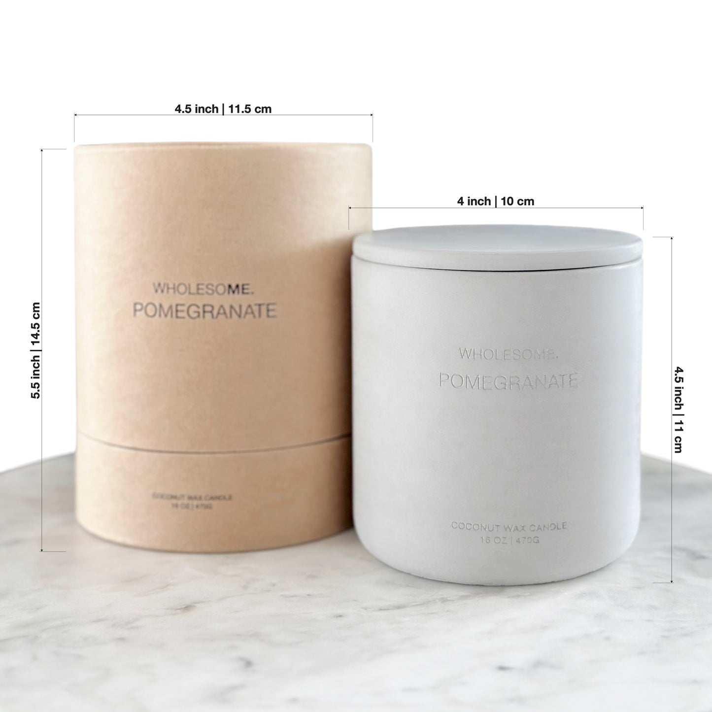 Pomegranate Scented Non Toxic Candles - 100% Natural Coconut Wax Candle