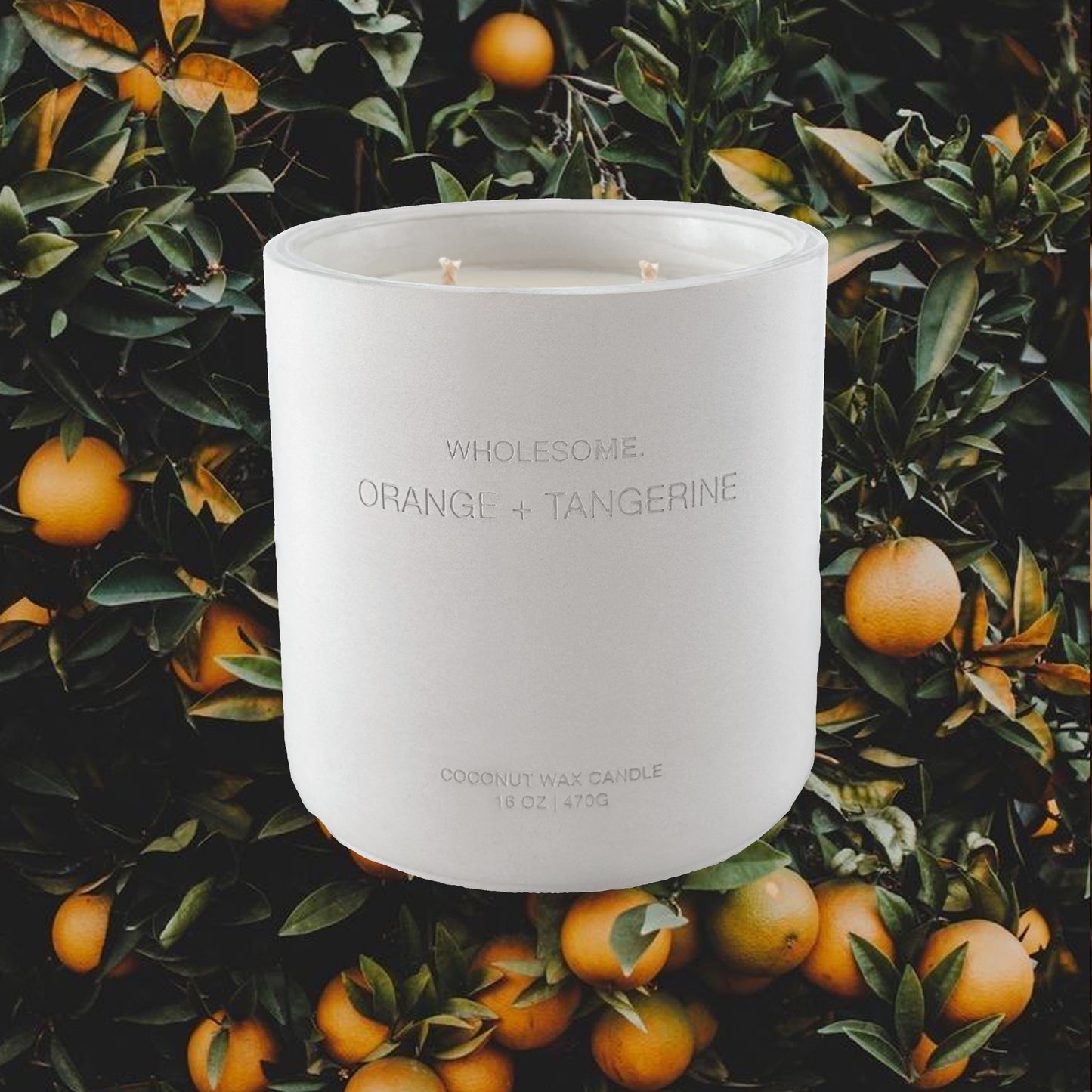 Orange + Tangerine Scented Non Toxic Candles - 100% Natural Coconut Wax Candle