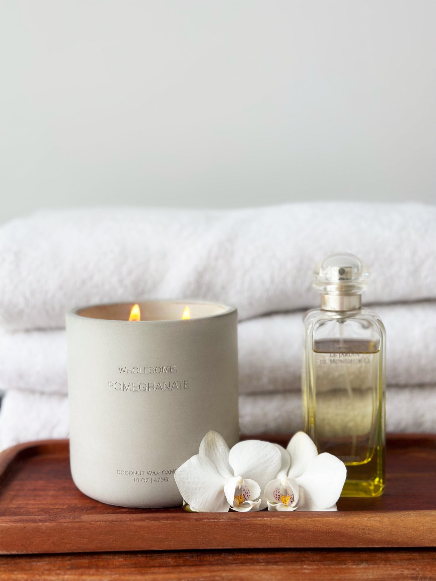 Pomegranate Scented Non Toxic Candles - 100% Natural Coconut Wax Candle