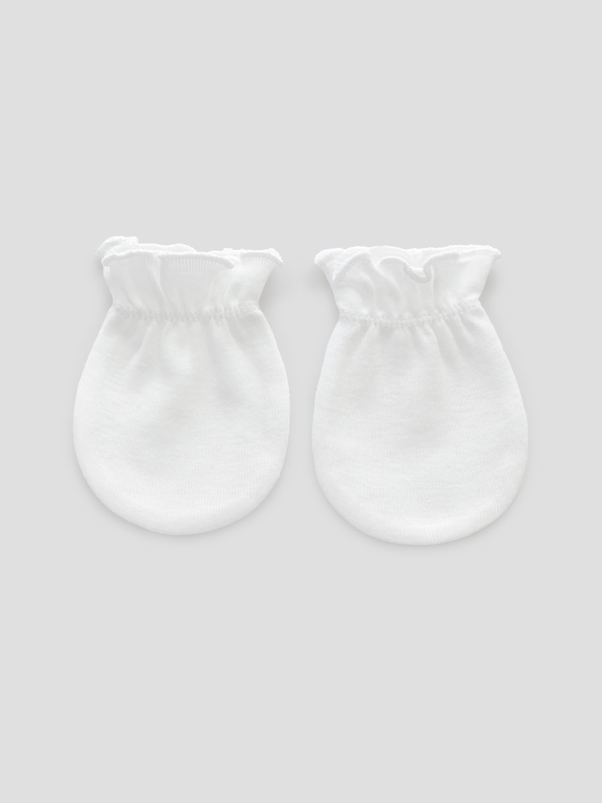 organic cotton, mittens, baby essentials, newborn, white, wholesome, oeko tex standard 100