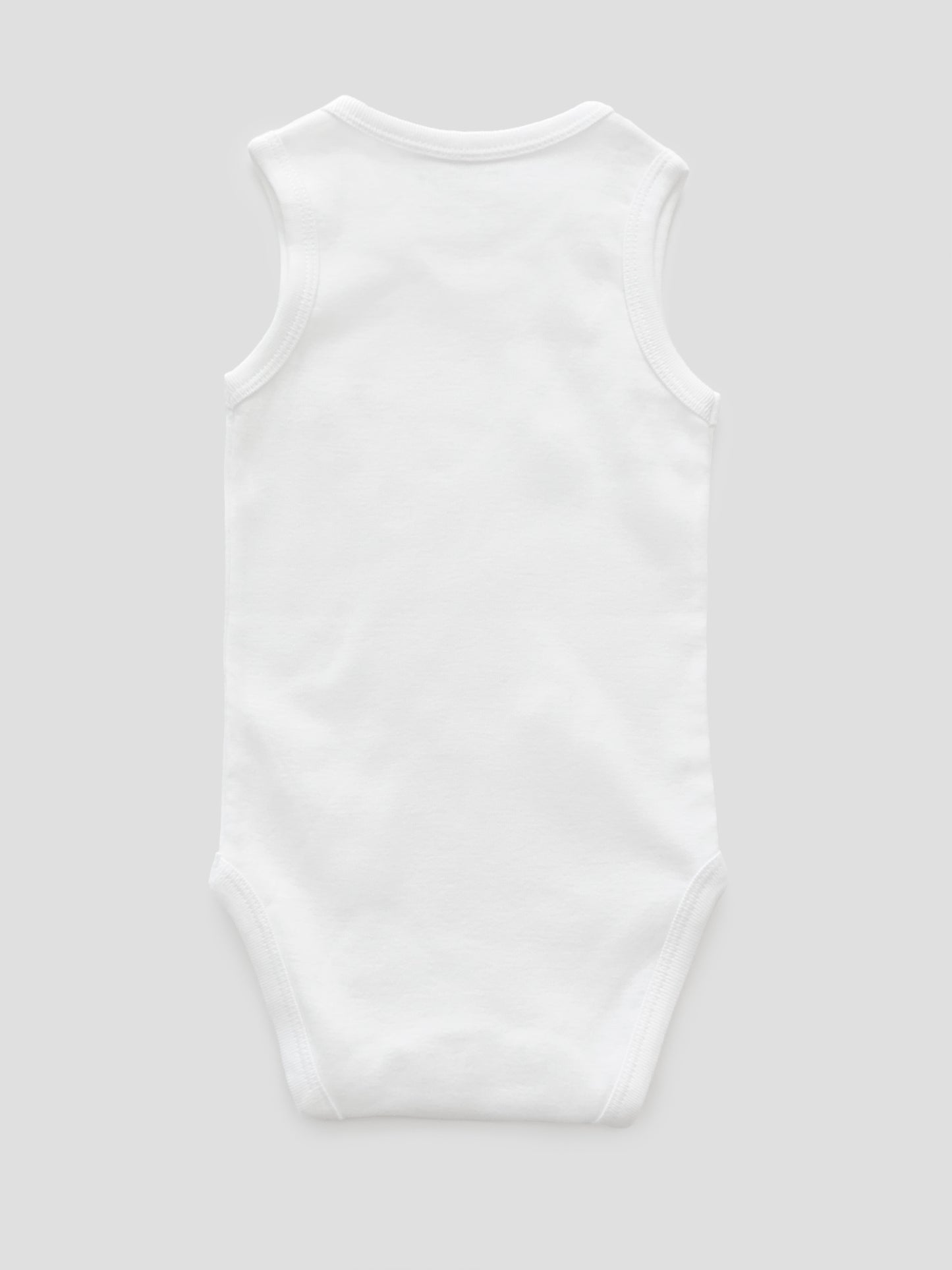 organic cotton, sleeveless button, bodysuit, baby essentials, newborn, white, wrap, wholesome, oeko tex standard 100,